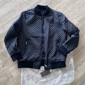 Retl$150 New Md Men Black Quilted Jacket bomber